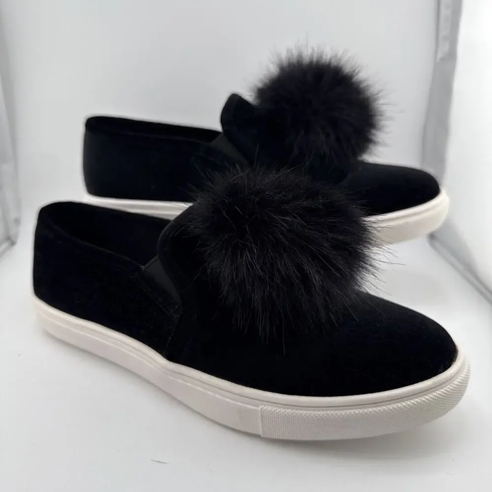 Betsey Johnson Womens Zappp Slip On Velvet Black Casual Comfort Low Size 8 B NWB - Picture 5 of 10